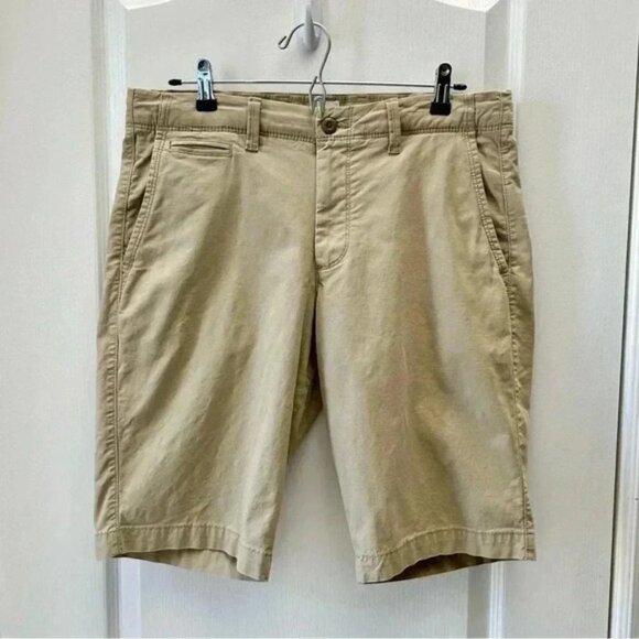 GAP Men’s Shorts 12” Stretch Casual Flat Front Chino Shorts Iconic Khaki Tan 31 - Picture 4 of 14